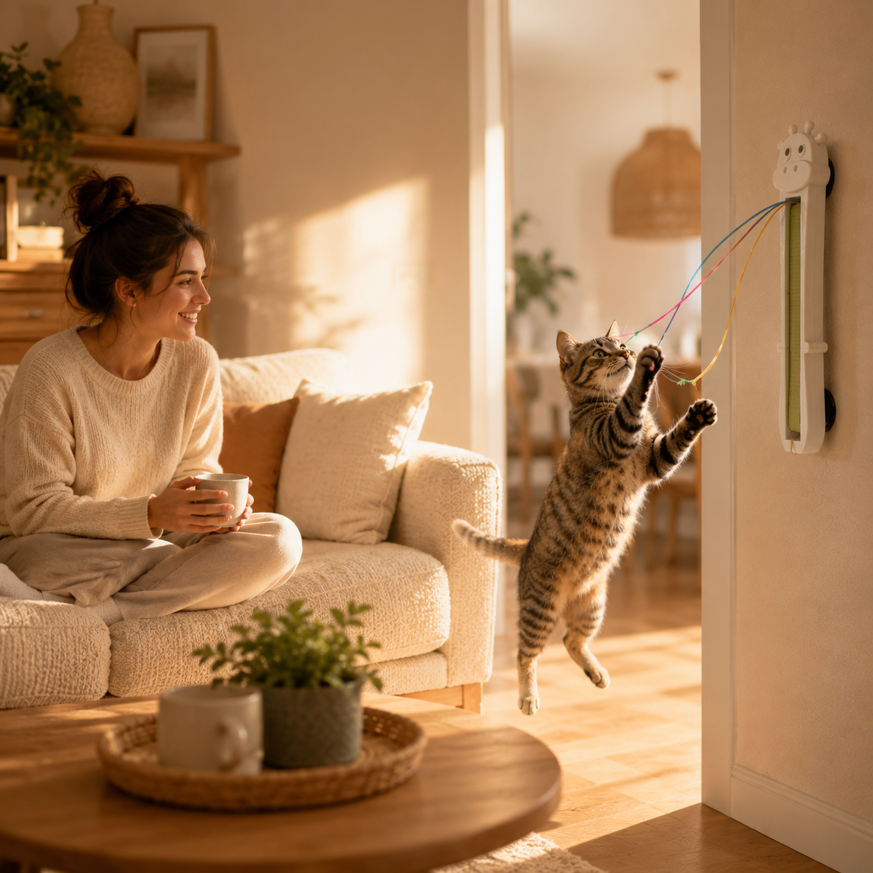 Wall Mounted Interactive Cat Toy