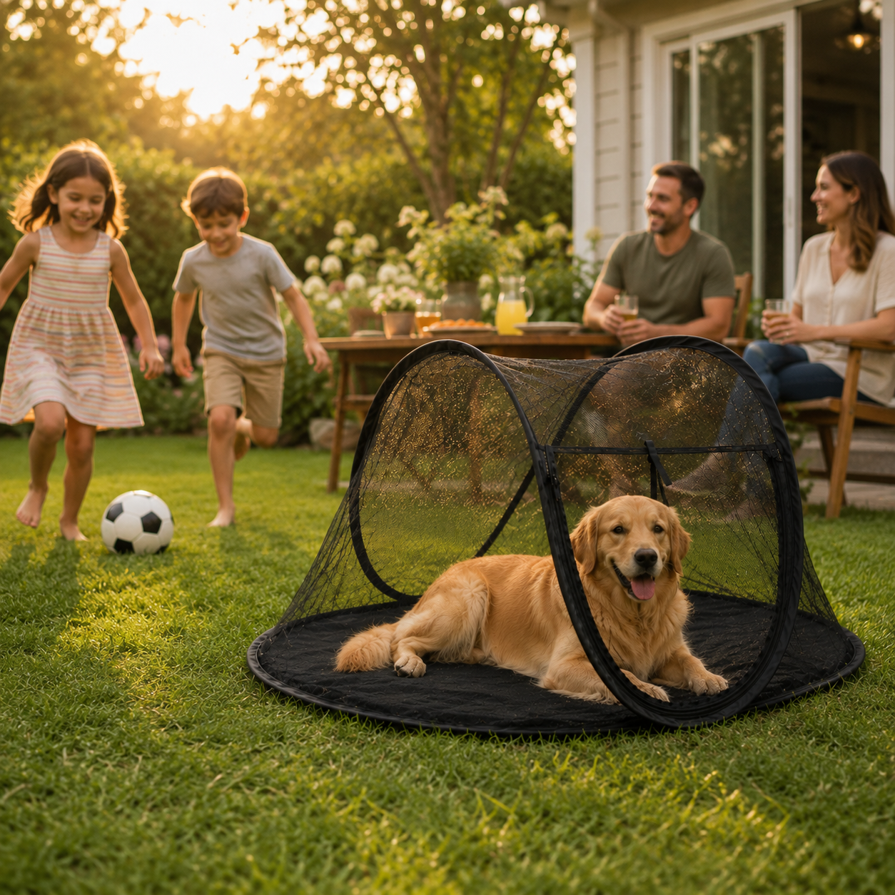 Foldable Mesh Pet Tent