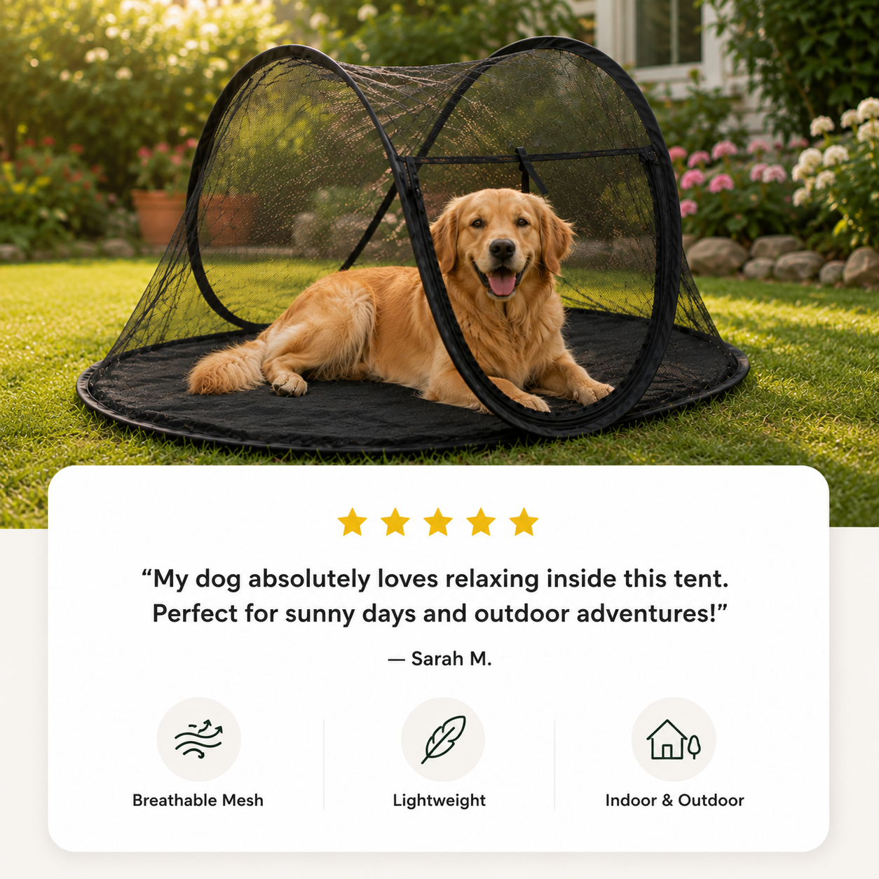 Foldable Mesh Pet Tent