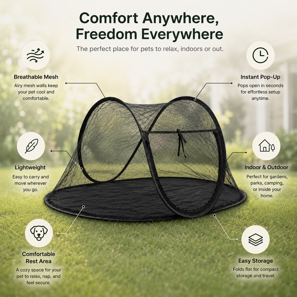 Foldable Mesh Pet Tent