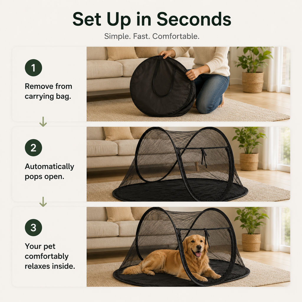 Foldable Mesh Pet Tent