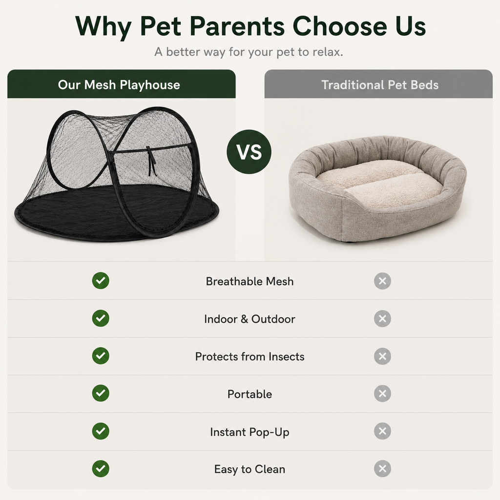 Foldable Mesh Pet Tent