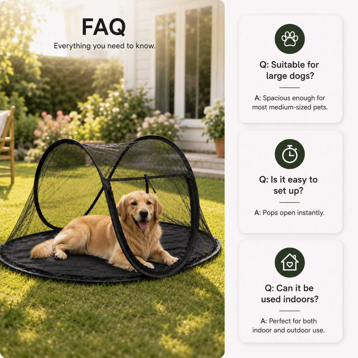 Foldable Mesh Pet Tent