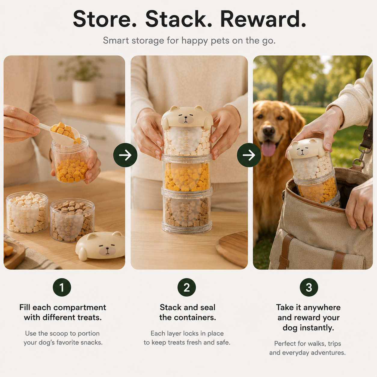 Stackable Pet Treat Container