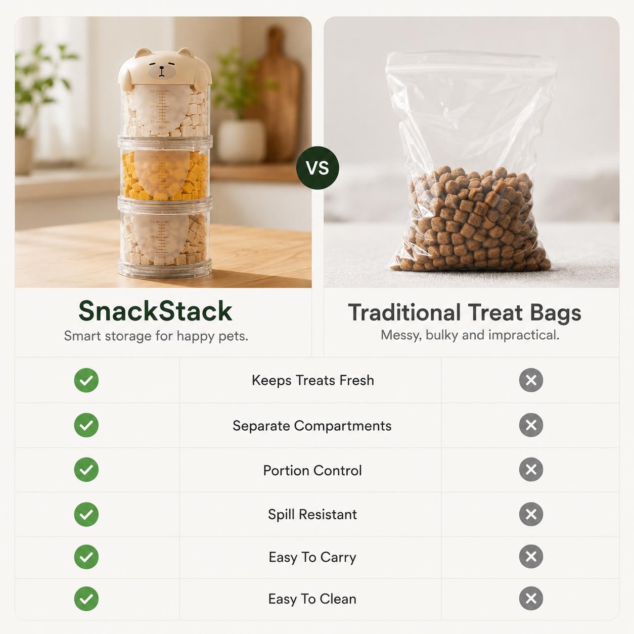 Stackable Pet Treat Container