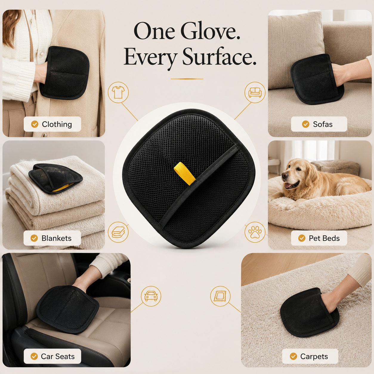 Fur-Grip Grooming Glove