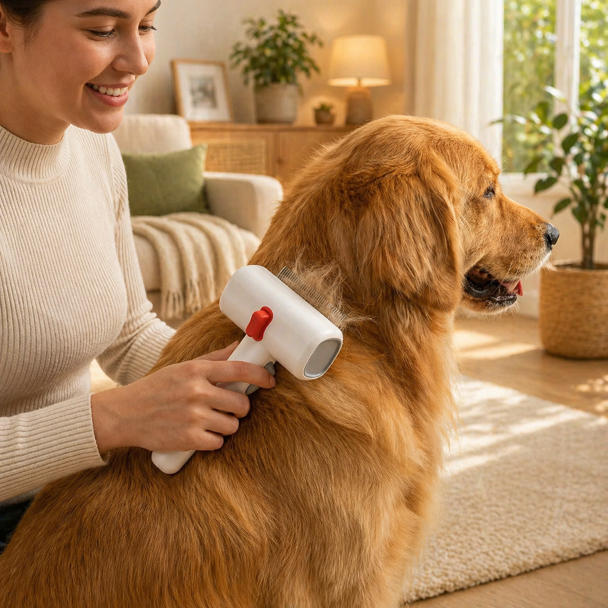 GroomEase 2-in-1 Pet Care Brush