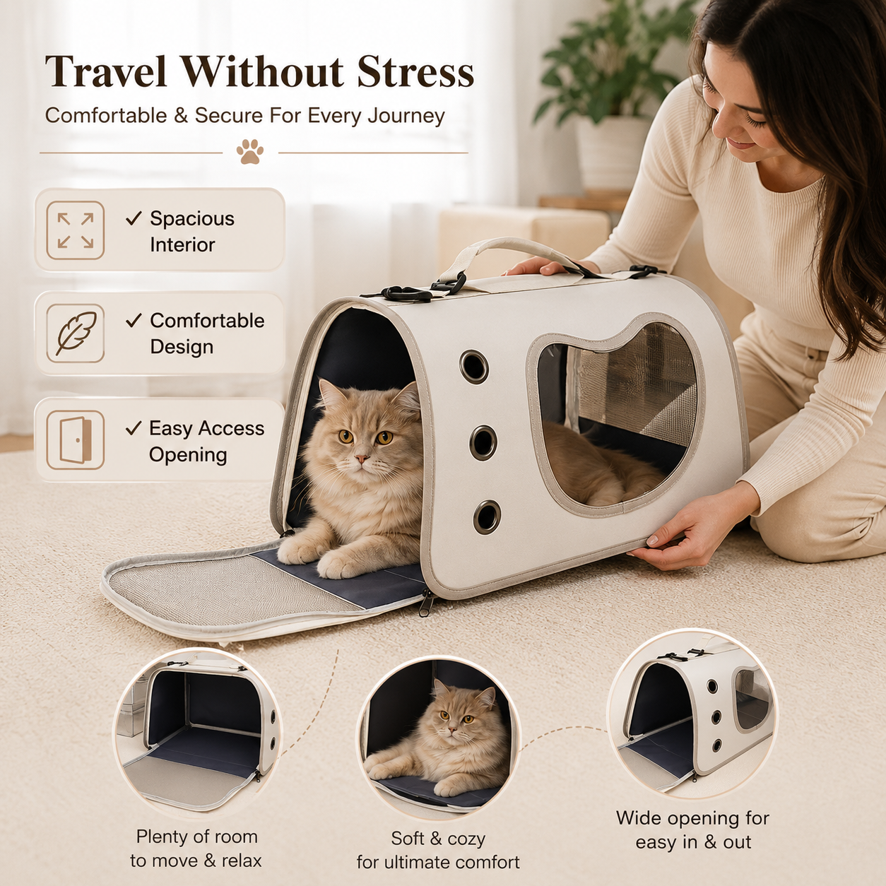 AeroVibe Portable Breathable Pet Carrier