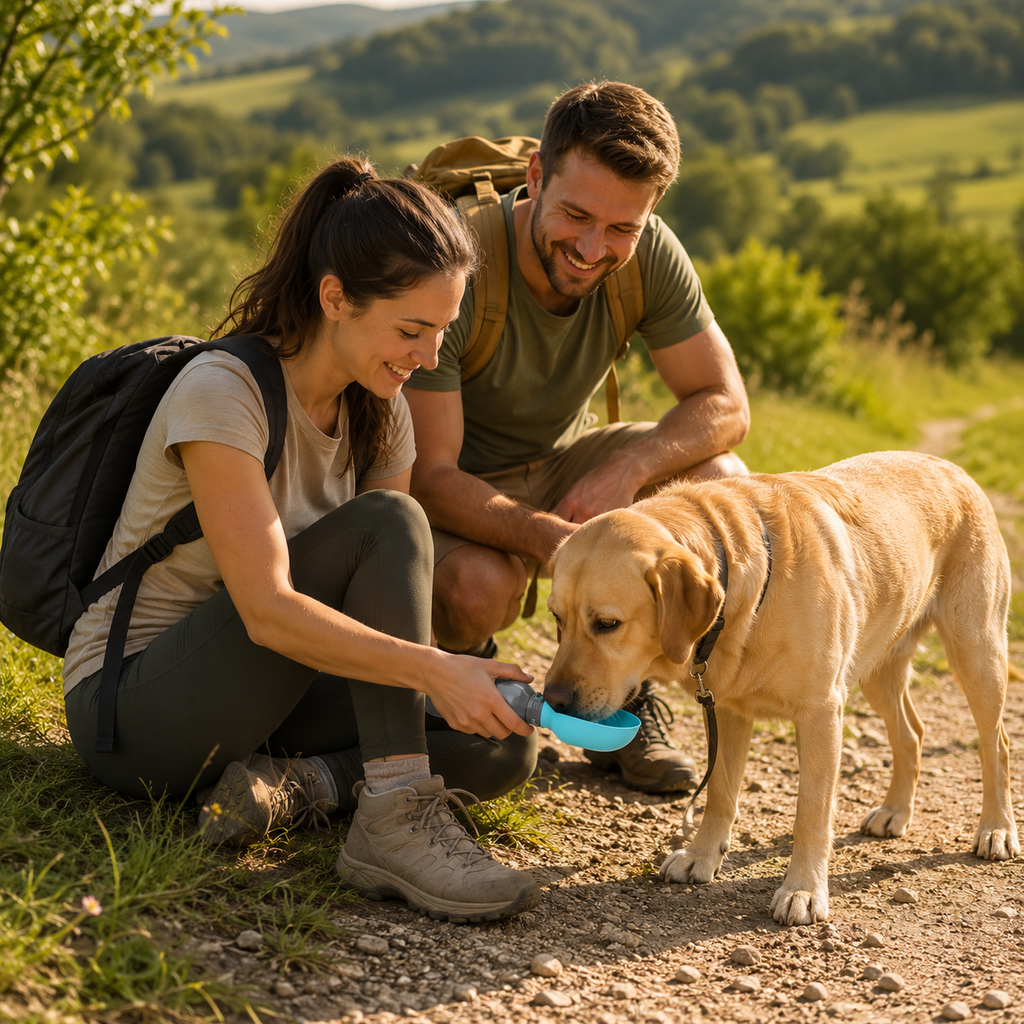 Portable Dog Water Bottle & Travel Bowl