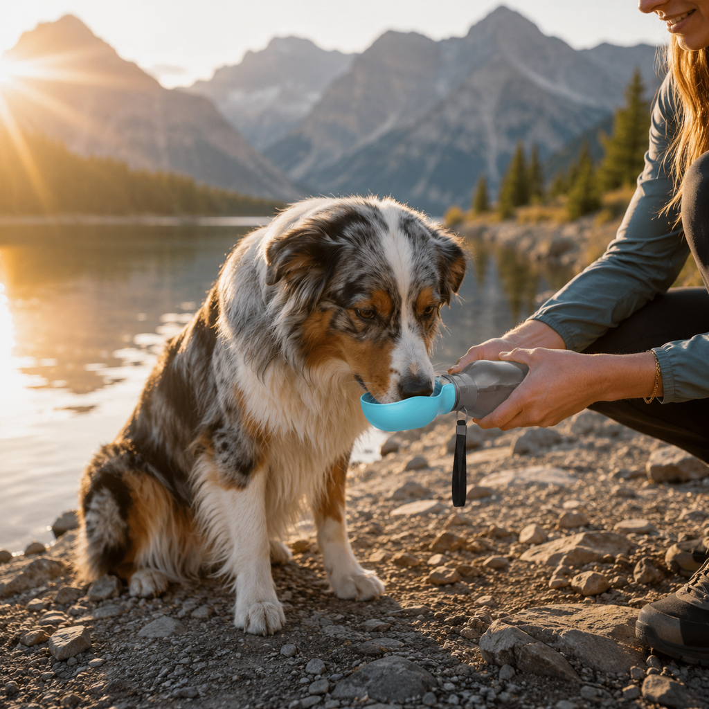 Portable Dog Water Bottle & Travel Bowl