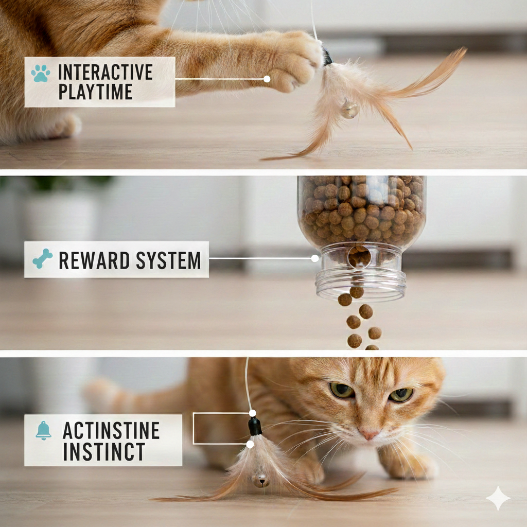 Hanging 'Catch & Snack' Interactive Cat Toy