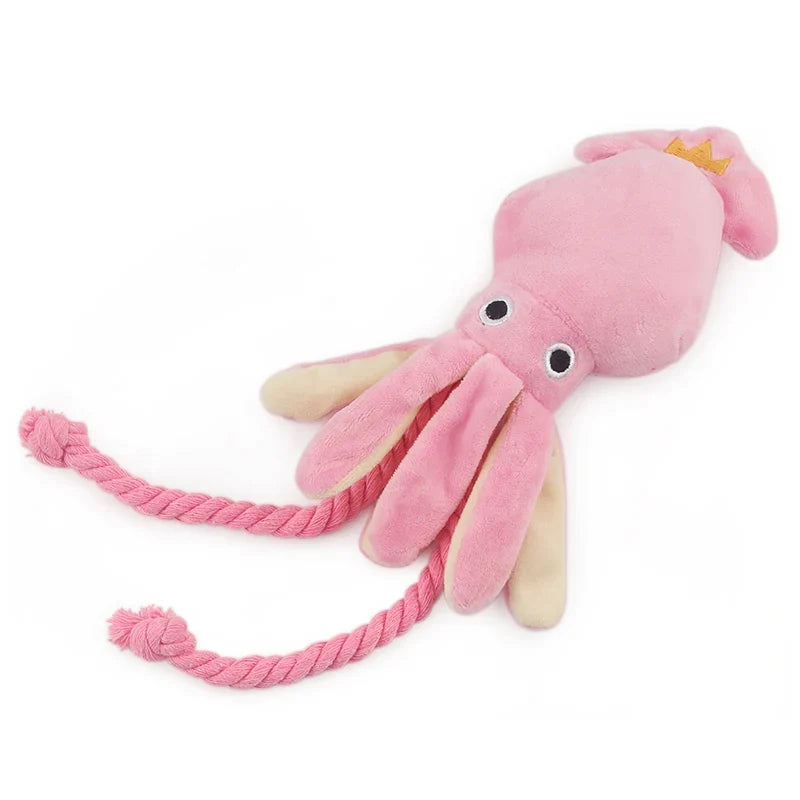 SquidChomp Plush & Rope Dog Toy