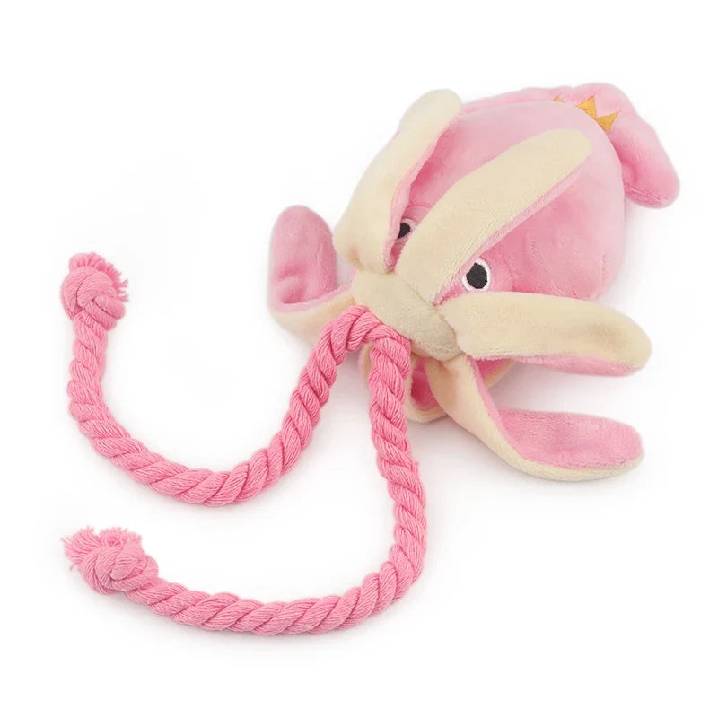SquidChomp Plush & Rope Dog Toy
