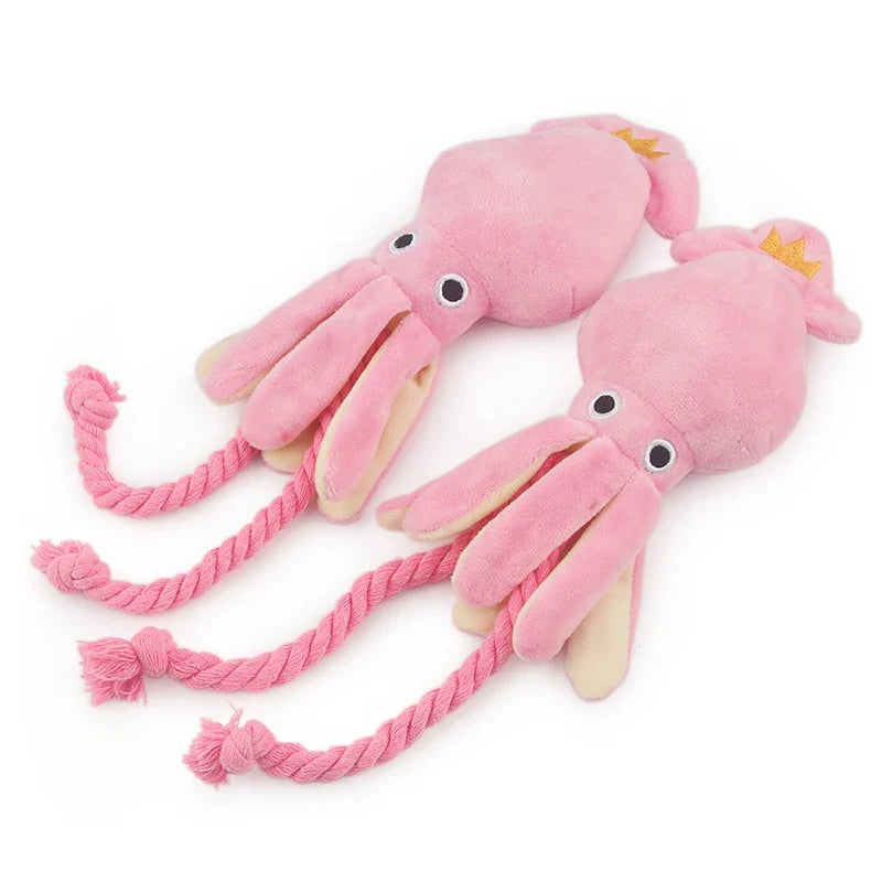 SquidChomp Plush & Rope Dog Toy