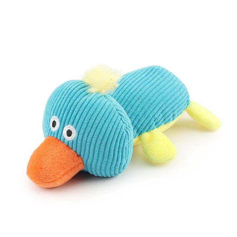PlushPaws Rabbit & Hedgehog Squeaky Dog Toy