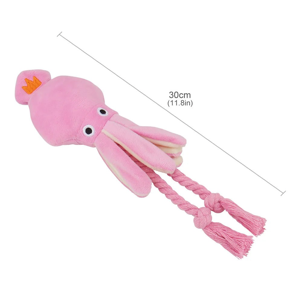 PlushPaws Rabbit & Hedgehog Squeaky Dog Toy