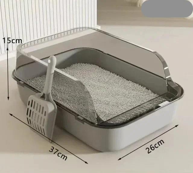PawEase Large Open Cat Litter Tray