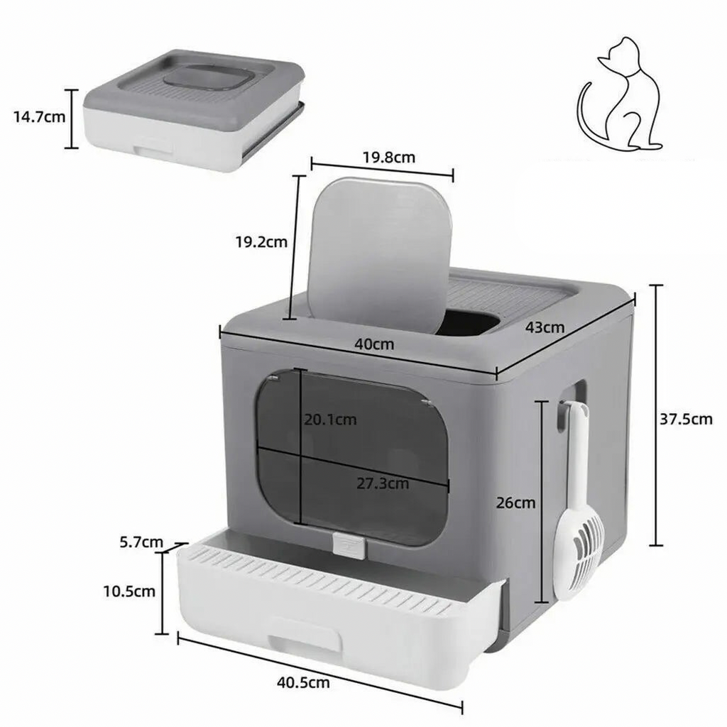 Foldable Enclosed Litter Box