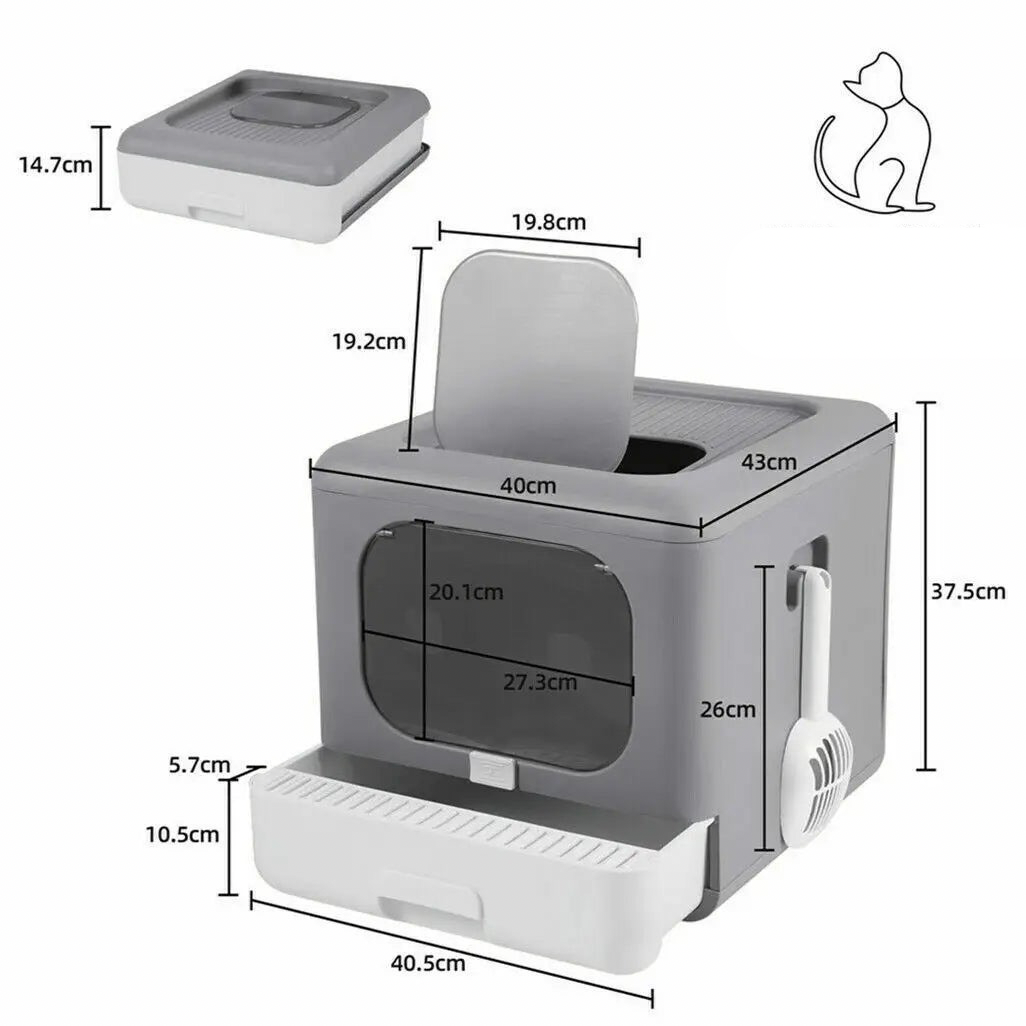 Foldable Enclosed Litter Box