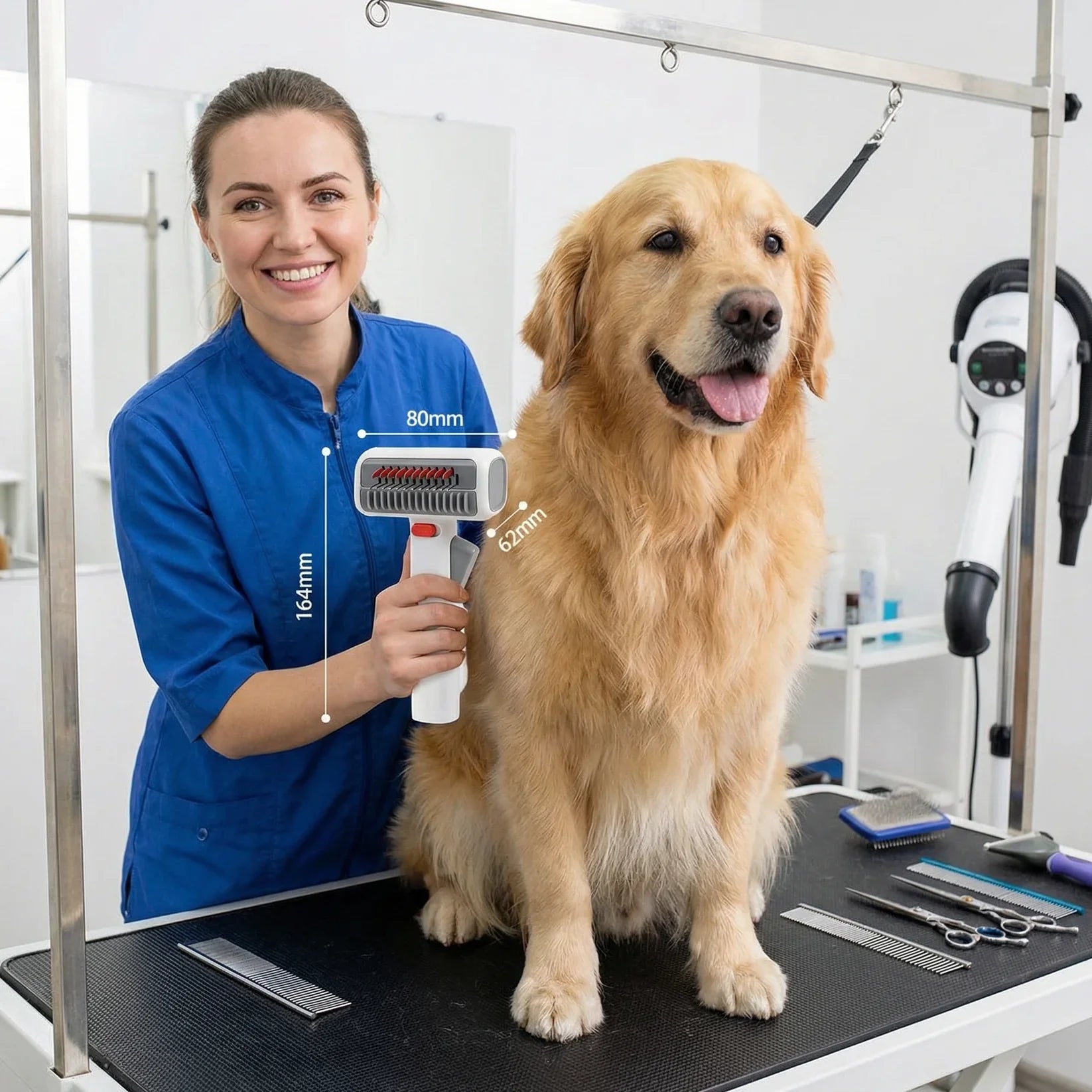 GroomEase 2-in-1 Pet Care Brush