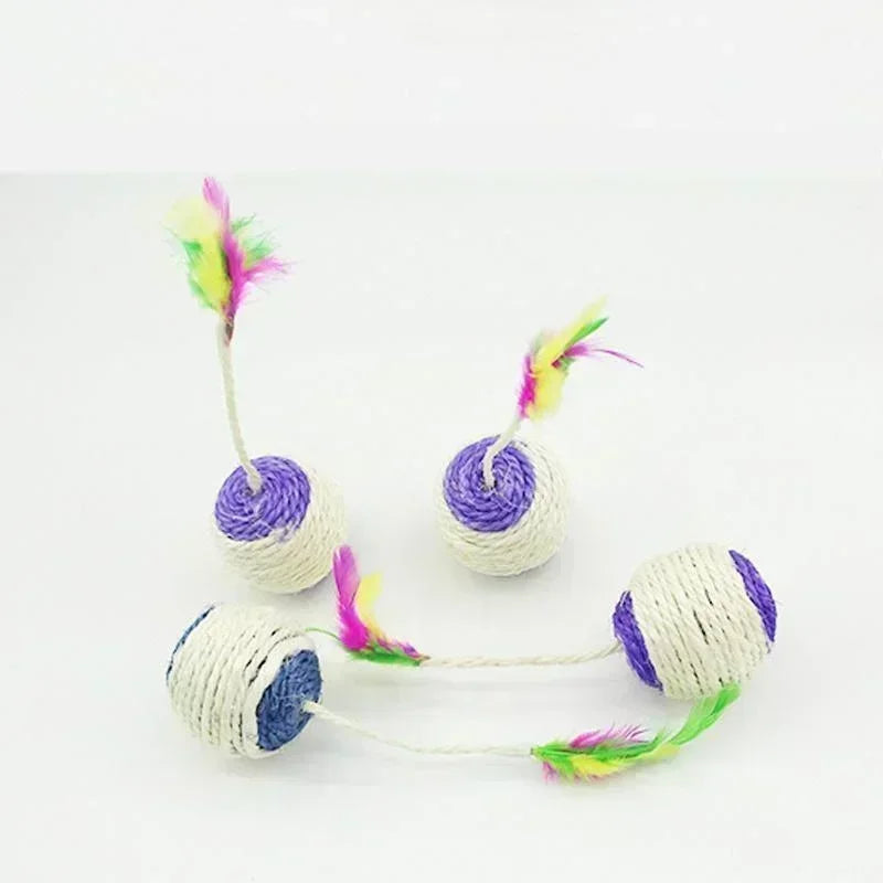 SisalSpin Interactive Feather Toy