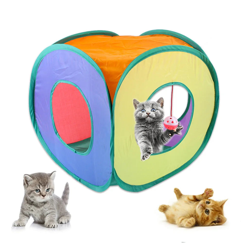 Rainbow Maze Square Cat Tunnel