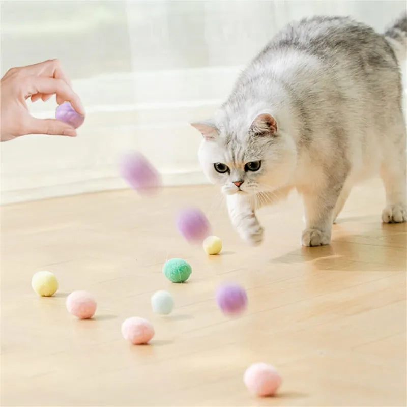 PurrPom Colorful Cat Pom-Pom Balls