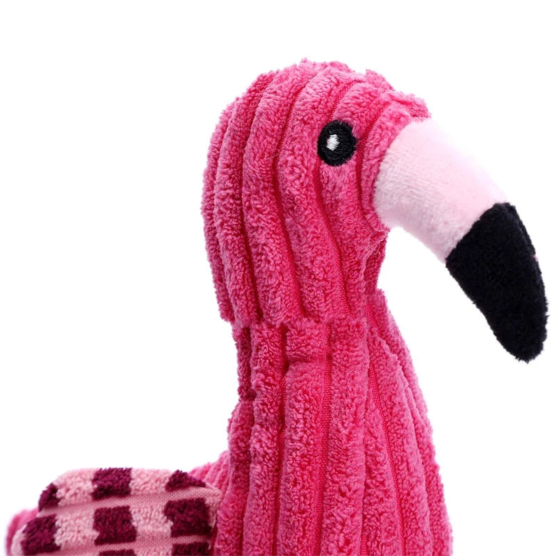 FuzzPals Animal Squeaky Plush Dog Toy