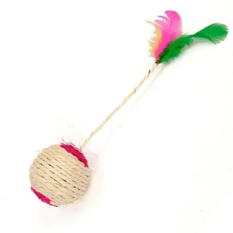SisalSpin Interactive Feather Toy