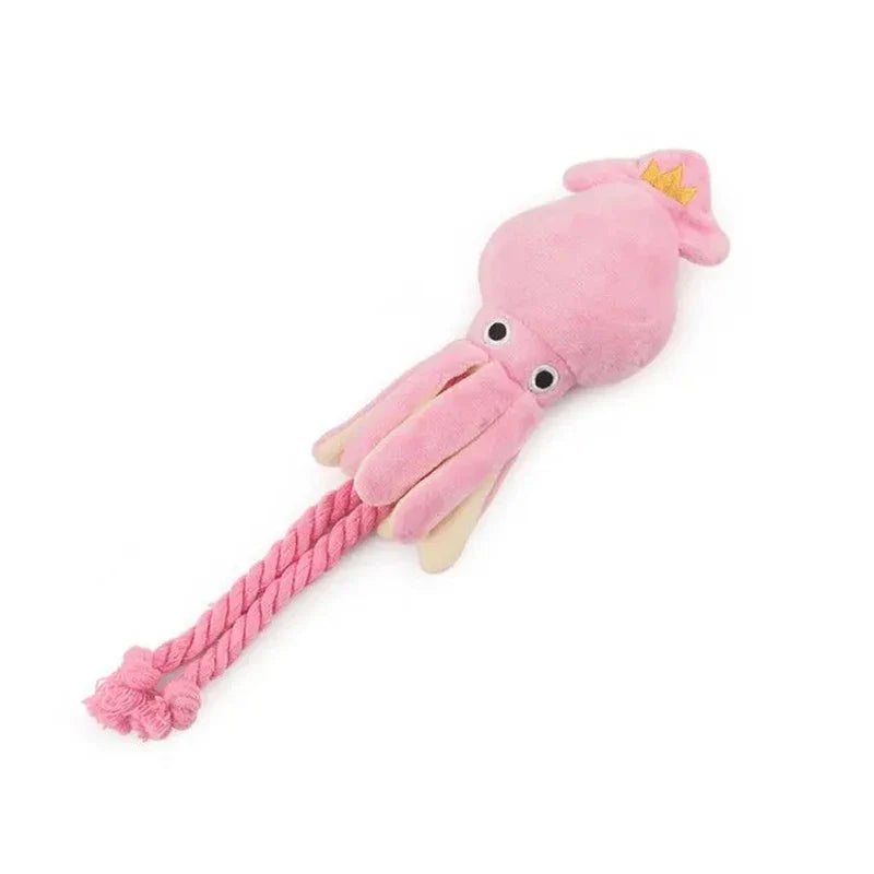 SquidChomp Plush & Rope Dog Toy