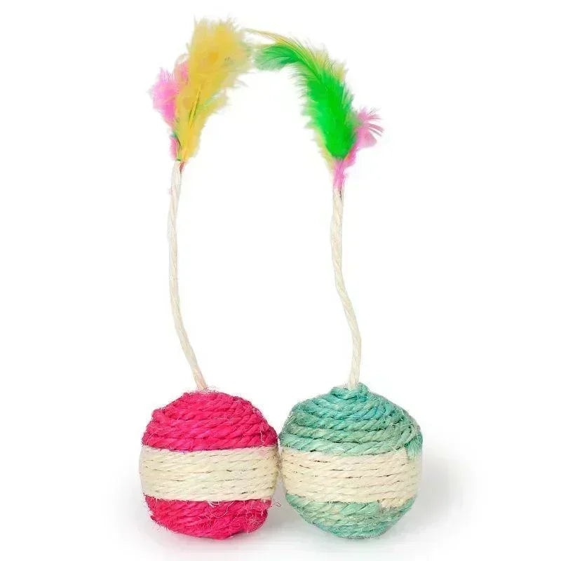 SisalSpin Interactive Feather Toy