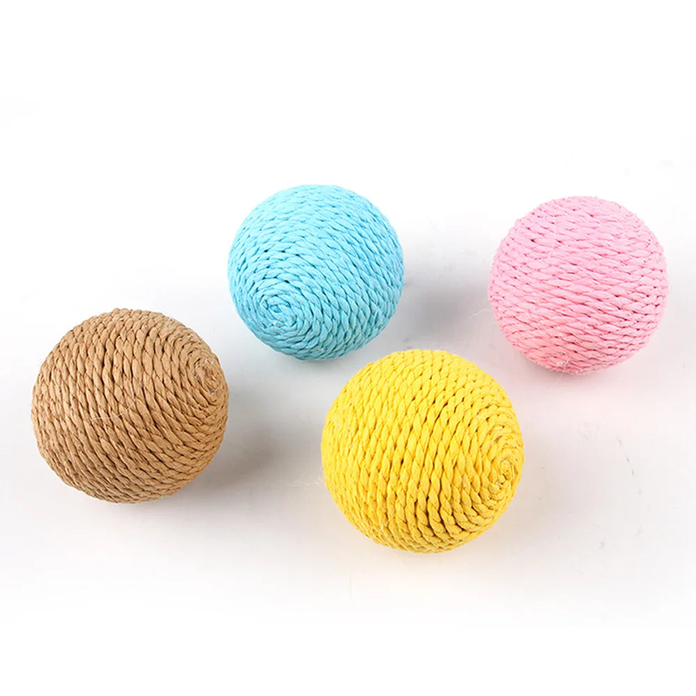 Natural Weave Interactive Cat Scratch & Chew Ball