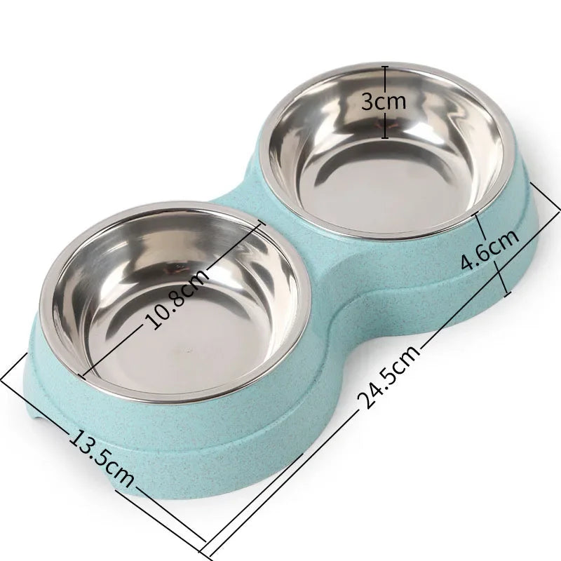 TwinFeast Stainless Steel Double Pet Bowl