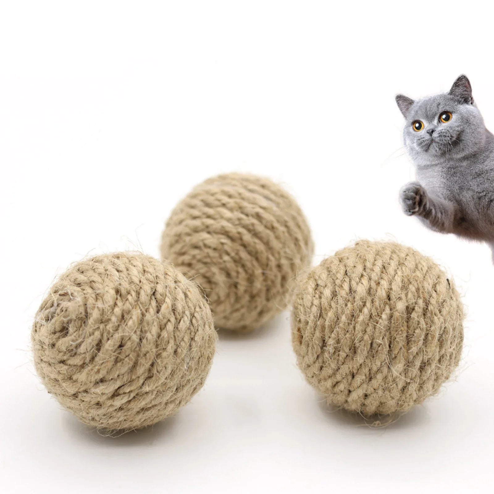 Natural Hemp Rope Interactive Sound Ball