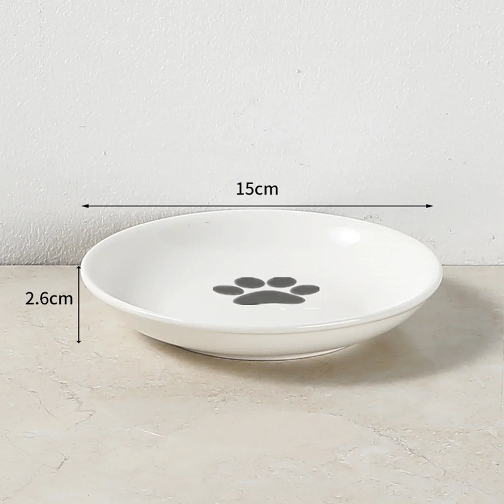 WhiskerEase Elevated Ceramic Cat Bowl