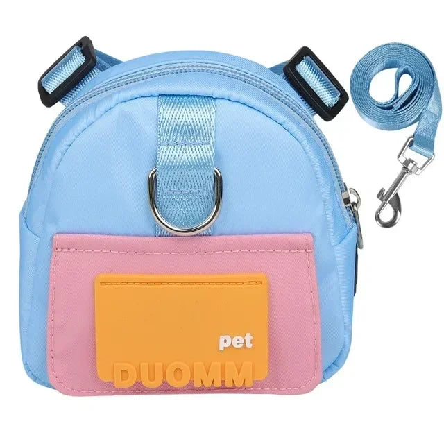 TrailTrek Pet Backpack with Harness & Treat Pouch