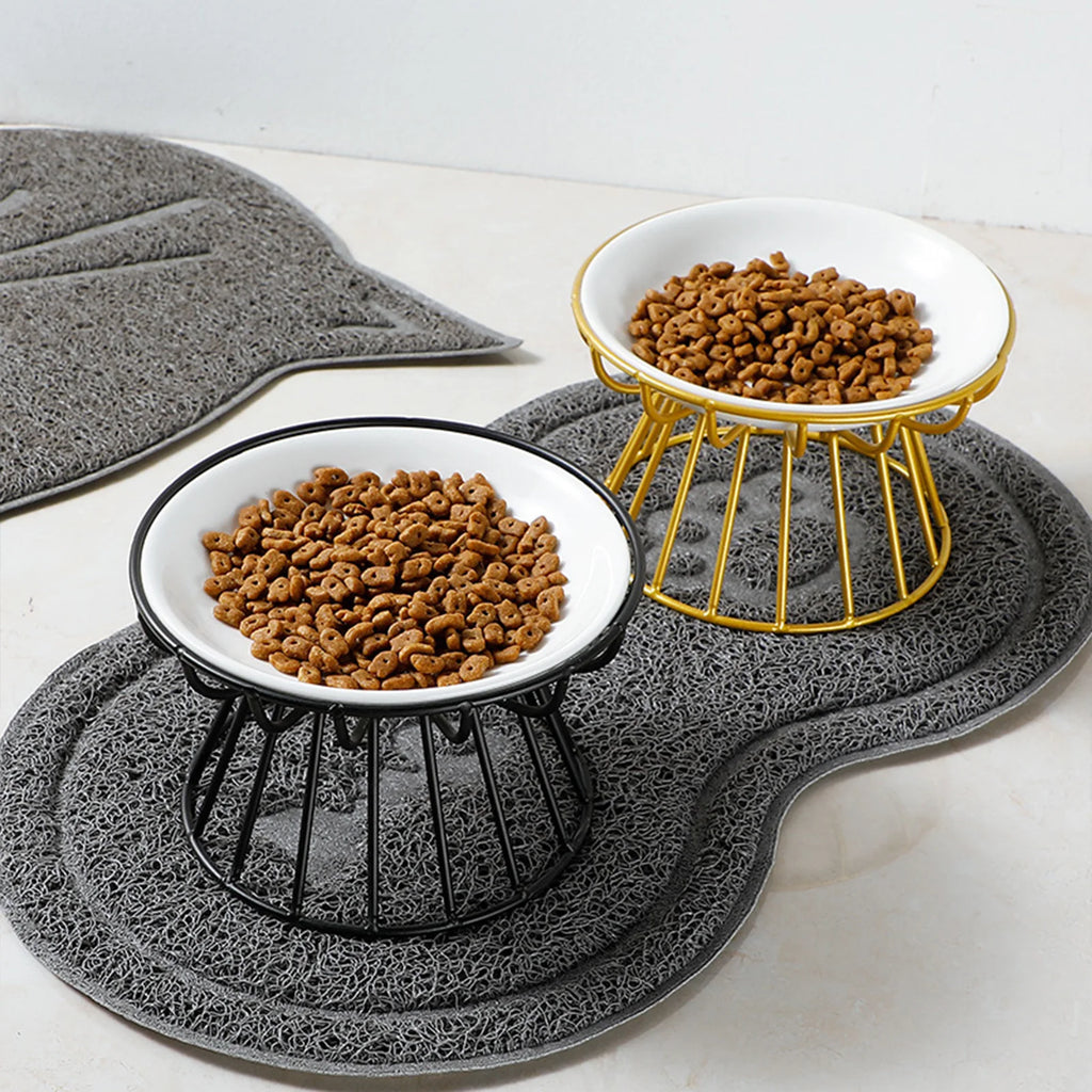WhiskerEase Elevated Ceramic Cat Bowl