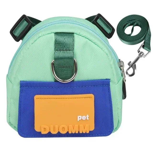 TrailTrek Pet Backpack with Harness & Treat Pouch