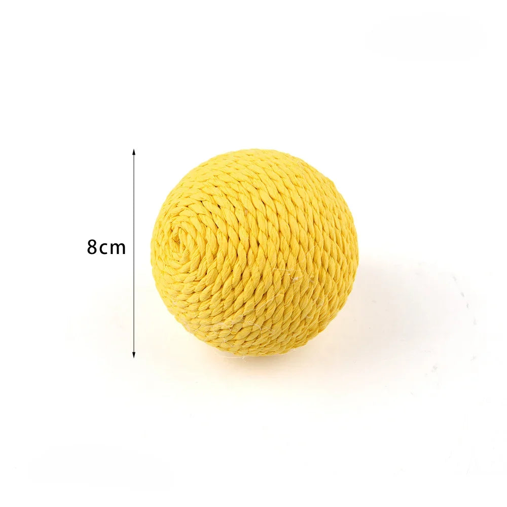 Natural Weave Interactive Cat Scratch & Chew Ball