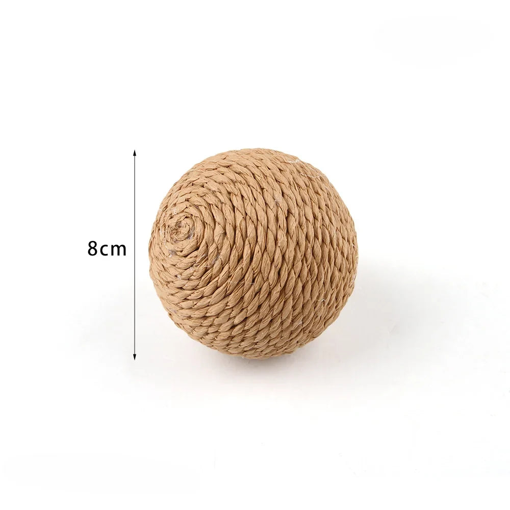 Natural Weave Interactive Cat Scratch & Chew Ball