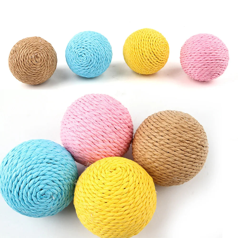 Natural Weave Interactive Cat Scratch & Chew Ball