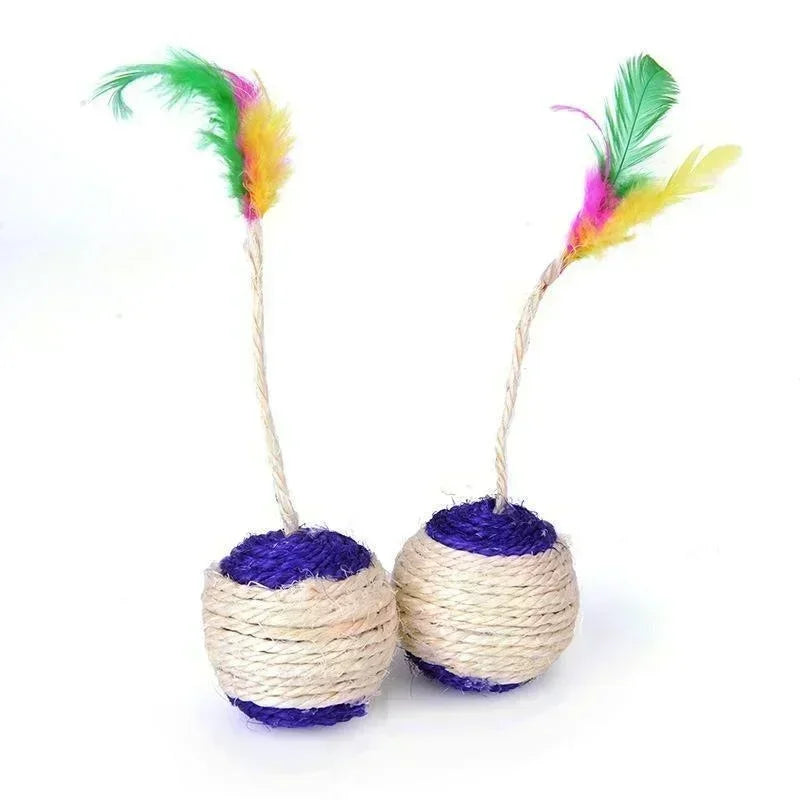 SisalSpin Interactive Feather Toy