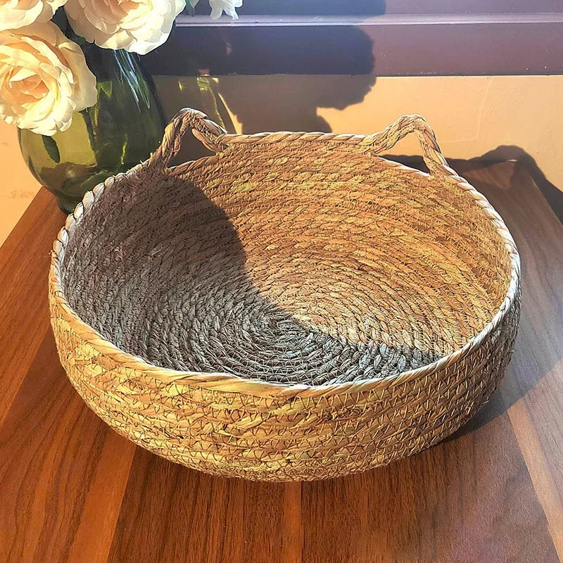RattanEase Handmade Woven Cat Litter Mat