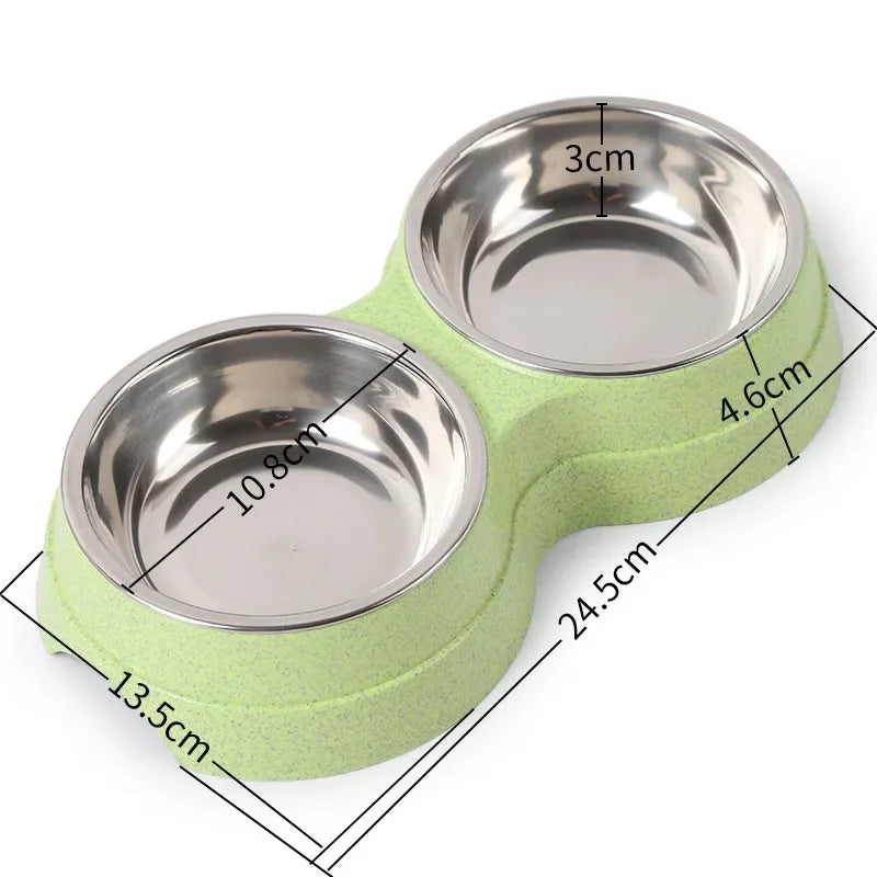 TwinFeast Stainless Steel Double Pet Bowl