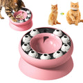 Elevated Rotating Cat Puzzle Feeder