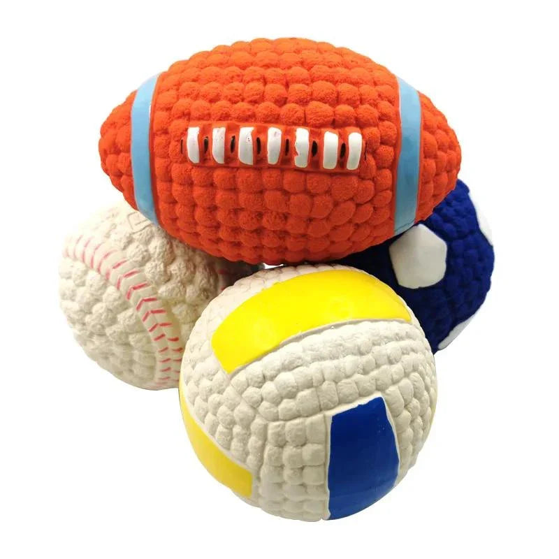 BarkBounce Natural Latex Squeaky Dog Balls