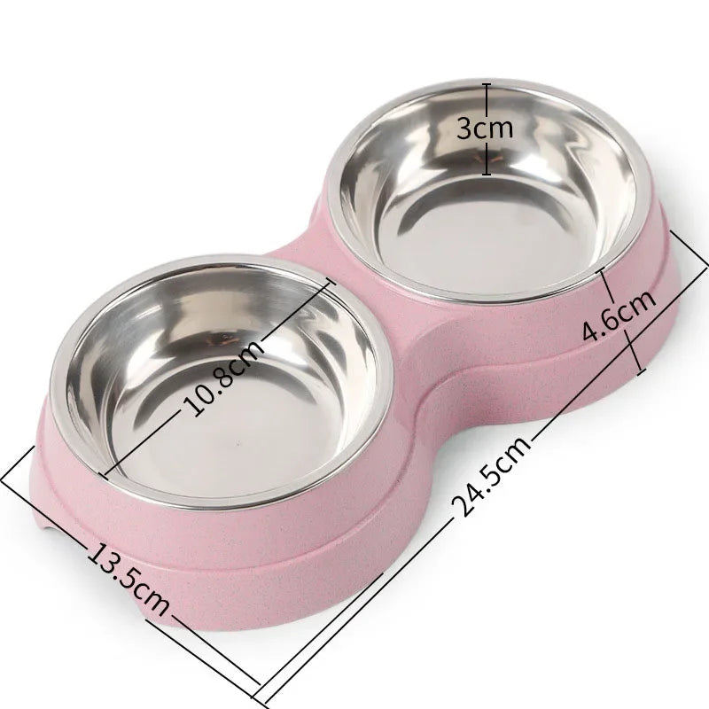 TwinFeast Stainless Steel Double Pet Bowl