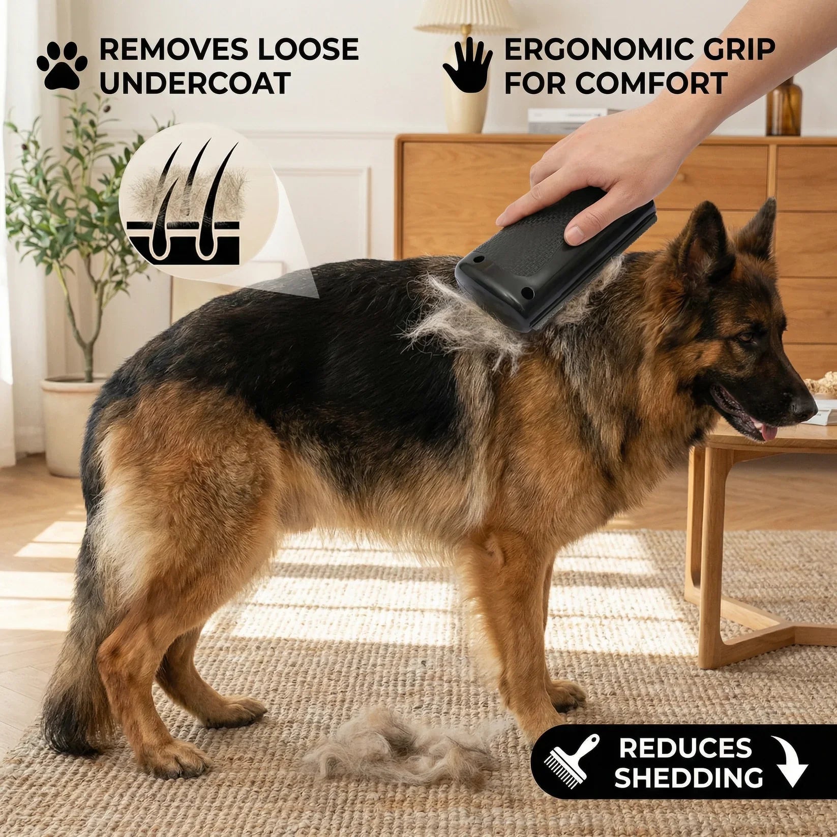FurEase Pro Deshedding Brush
