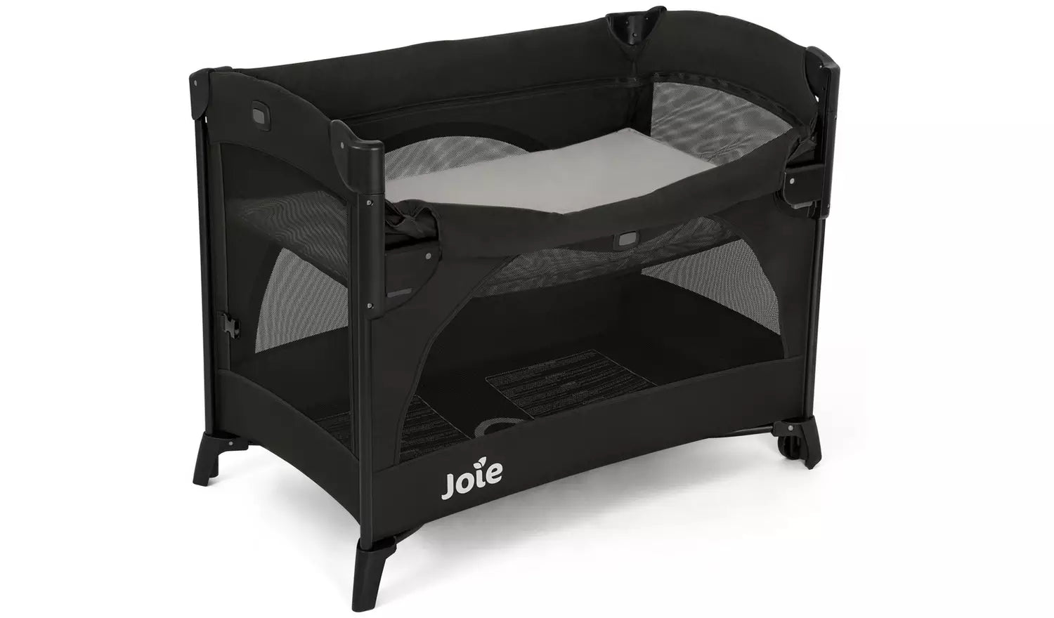 Joie Kubbie Sleep Bedside Crib & Travel Cot – Shale Foldable Baby Sleeper