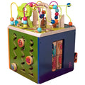 Zoo Toys Wooden Activity Cube – Bead Maze, Shape Sorter, Learning Activities & Educational Toy for Toddlers